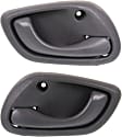 Front or Rear, Driver and Passenger Side Interior Door Handles, Gray, Without Door Lock Hole