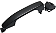 Front, Driver and Passenger Side Exterior Door Handles, Smooth Black, Driver Side - With Key Hole; Passenger Side - Without Key Hole