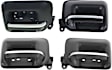Front and Rear, Driver and Passenger Side Interior Door Handles, Black, Front Passenger Side - With Door Lock Hole; Front Driver Side and Rear Driver and Passenger Side - Without Door Lock Hole