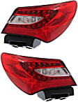 Driver and Passenger Side Halogen Tail Light, With bulb(s), OE Replacement