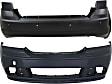 Front and Rear Primed Bumper Covers, For Models With 1-Piece Design Front Bumper
