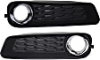 Front, Driver and Passenger Side Fog Light Trims, Textured Black