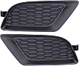 Fog Light Cover - Front, Driver and Passenger Side, Black