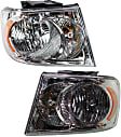 Driver and Passenger Side Halogen Headlight, With bulb(s), OE Replacement