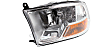Driver and Passenger Side Headlights, with Bulbs, Halogen, For Models without Quad Lights, Single beam Headlights, CAPA Certified