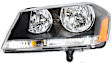 Driver and Passenger Side Headlights, with Bulbs, Halogen, Sedan, CAPA Certified