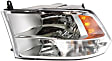 2012 Ram 3500 - Driver and Passenger Side Halogen Headlight, With bulb(s), For Models With Quad Lights, OE Replacement