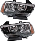 Driver and Passenger Side Halogen Headlight, With bulb(s), OE Replacement, CAPA Certified