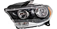 Driver and Passenger Side Headlights, with Bulbs, Halogen, Black Interior