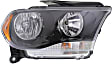 Driver and Passenger Side Headlights, with Bulbs, Halogen, Black Interior, CAPA Certified