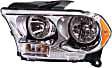 Driver and Passenger Side Headlights, with Bulbs, Halogen, For Model with Chrome Interior