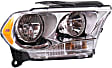 Driver and Passenger Side Headlights, with Bulbs, Halogen, For Model with Chrome Interior