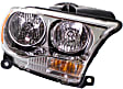 Driver and Passenger Side Headlights, with Bulbs, Halogen, For Model with Chrome Interior
