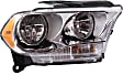 Driver and Passenger Side Headlights, with Bulbs, Halogen, For Model with Chrome Interior, CAPA Certified