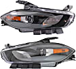 2016 Dodge Dart - Driver and Passenger Side Halogen Headlight, With bulb(s), OE Replacement