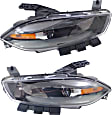 2015 Dodge Dart - Driver and Passenger Side Halogen Headlight, With bulb(s), OE Replacement, CAPA Certified