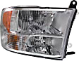 Driver and Passenger Side Headlights, with Bulbs, Halogen, Reflector Type, For Models with Quad Lights, without Daytime Running Lights