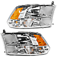 2015 Ram 2500 - Driver and Passenger Side Halogen Headlight, With bulb(s), For Models with Quad Lights, Without Daytime Running Lights, OE Replacement, CAPA Certified