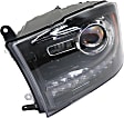 Driver and Passenger Side Headlights, with Bulbs, Halogen, Projector Type, Black Interior, CAPA Certified