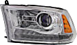 2014 Ram 2500 - Driver and Passenger Side Halogen Headlight, With bulb(s),  For Models with LMC Code (Bi-Function  Projector s with Chrome Interior), OE Replacement, Crew Cab Pickup