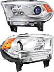 2014-2017 Dodge Durango - Driver and Passenger Side Headlights, with Bulbs, Halogen, without LED Daytime Running Lights