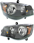 Driver and Passenger Side Halogen Headlight, With bulb(s), OE Replacement, CAPA Certified
