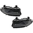 2015 Dodge Charger - Driver and Passenger Side Halogen Headlight, With bulb(s), For Models With LED Daytime Running Light and LHD/RHD Optics, OE Replacement