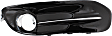 Front, Driver and Passenger Side Fog Light Trims, Black, with Chrome Trim, CAPA CERTIFIED