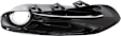 Front, Driver and Passenger Side Fog Light Trims, Black, with Chrome Trim, CAPA CERTIFIED