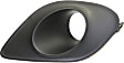 Front, Driver and Passenger Side Fog Light Trims, Textured Black, For Models with Hood Scoop