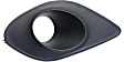 Front, Driver and Passenger Side Fog Light Trims, Textured Black, For Models with Hood Scoop