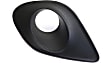 Front, Driver and Passenger Side Fog Light Trims, Textured Black, For Models with Hood Scoop