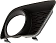 Front, Driver and Passenger Side Fog Light Trims, Textured Black, For Models With Standard Type