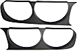 Driver and Passenger Side Headlight Bezel, Black