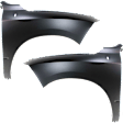 Front, Driver and Passenger Side Fenders, Primed, with Emblem Provision, CAPA Certified
