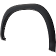 Front and Rear, Driver and Passenger Side Fender Flares, Textured Black, Front - Thermoplastic; Rear - Plastic, Front - Bolt-On