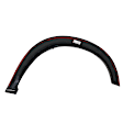 Front and Rear, Driver and Passenger Side Fender Flares, Primed, Front - Thermoplastic; Rear - Plastic, Front - Bolt-On