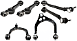 Front, Driver and Passenger Side, Upper and Lower, Control Arm, RWD, Change Left & Right at Same Time