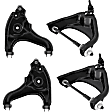 Front, Driver and Passenger Side, Upper and Lower Control Arms, RWD