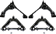 Front, Driver and Passenger Side, Upper and Lower Control Arms, With Ball Joints