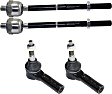 Front, Driver and Passenger Side, Inner and Outer Tie Rod Ends