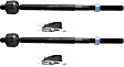 Front, Driver and Passenger Side, Inner Tie Rod Ends