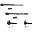 Front, Driver and Passenger Side, Inner and Outer Tie Rod Ends