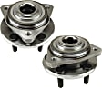 Front, Driver and Passenger Side Wheel Hub, 5 Lugs, With Bearing