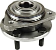 Front, Driver and Passenger Side Wheel Hub, 5 Lugs, With Bearing