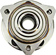 Front, Driver and Passenger Side Wheel Hub, 5 Lugs, With Bearing