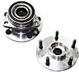 Front, Driver and Passenger Side Wheel Hub, 5 Lugs, With Bearing, 4WD