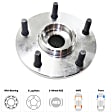 Front, Driver and Passenger Side Wheel Hub, 5 Lugs, With Bearing, 4WD