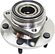 Front, Driver and Passenger Side Wheel Hub, 5 Lugs, With Bearing, 4WD