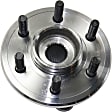 2-Wheel Set Front, Driver and Passenger Side Wheel Hubs, With Bearing, Four Wheel Drive, 2-Wheel ABS